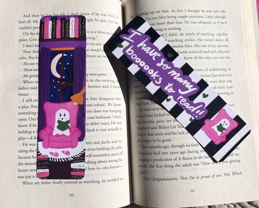 Purple Ghost Bookmark Set