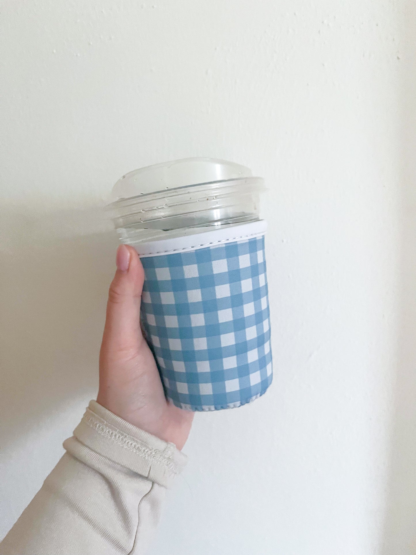 Blue Gingham Coozie