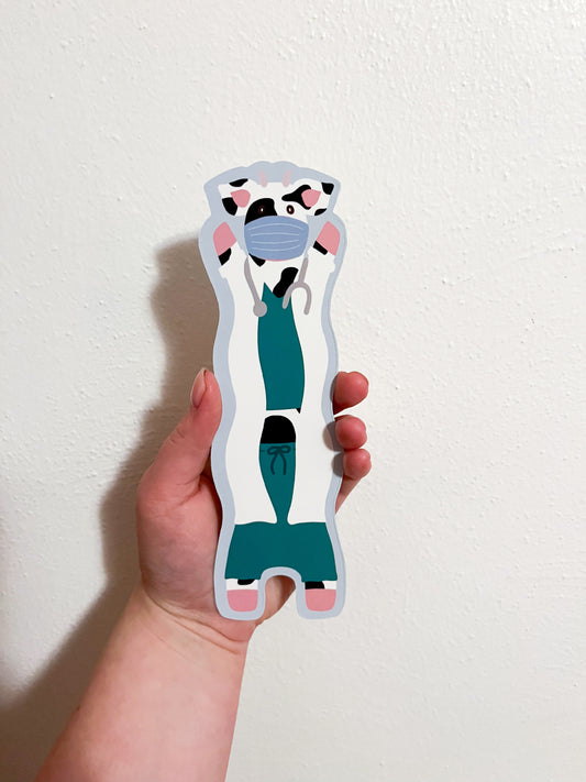 Doctor Wavy Cow Bookmark