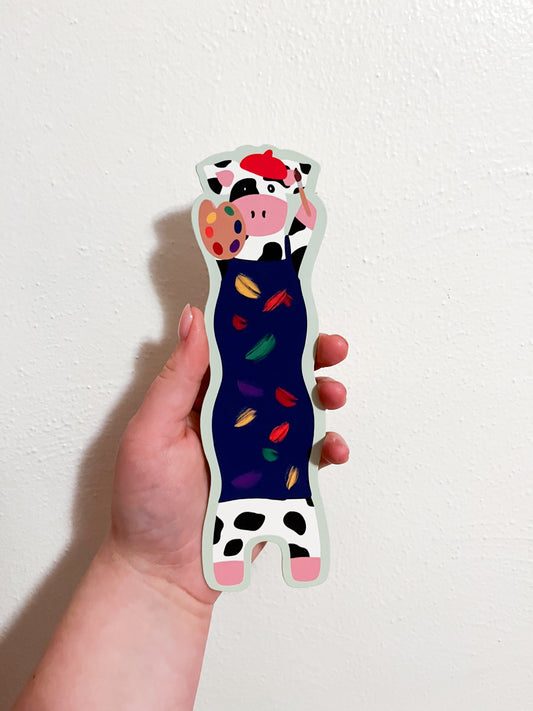 Painter Wavy Cow Bookmark