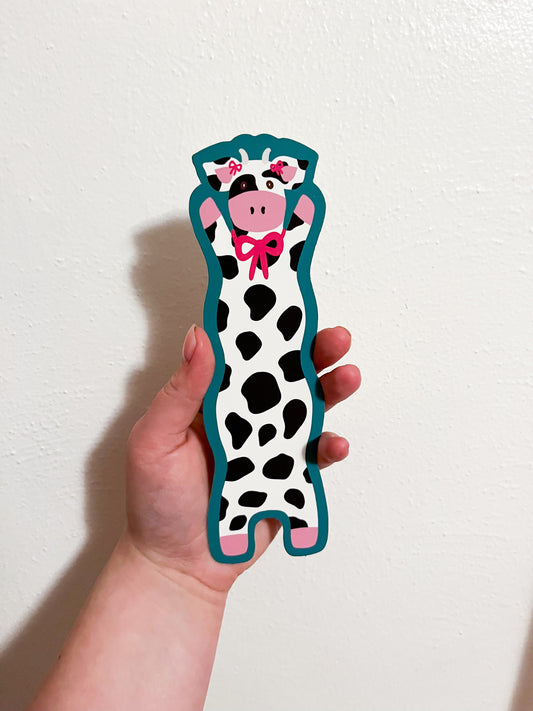 Bows Wavy Cow Bookmark