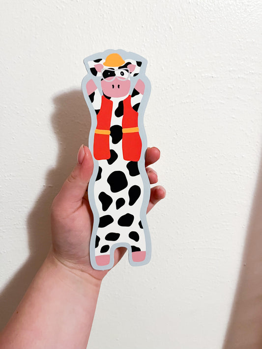 Construction Wavy Cow Bookmark