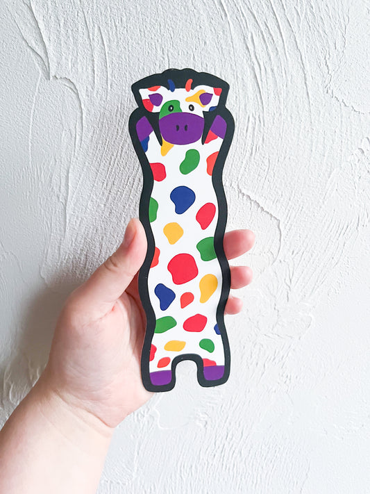 Rainbow Wavy Cow Bookmark