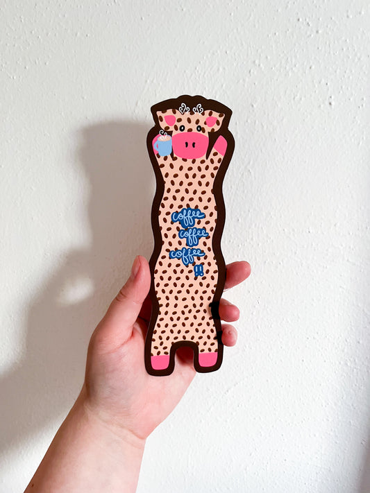 Coffee Wavy Cow Bookmark